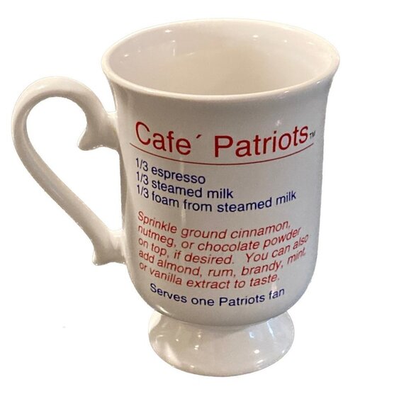 New England Patriots NFL Cafe Patriots Recipe Mug 8 oz. - Picture 2 of 5